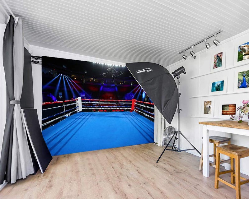 LYLYCTY 7x5ft Photography Backdrops for Boys Birthday Party Boxing Ring Backgrounds Dorm Decorations Backdrop for Men Portrait Backdrops Photo Booth Props - Image 3
